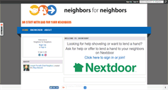 Desktop Screenshot of neighborsforneighbors.org